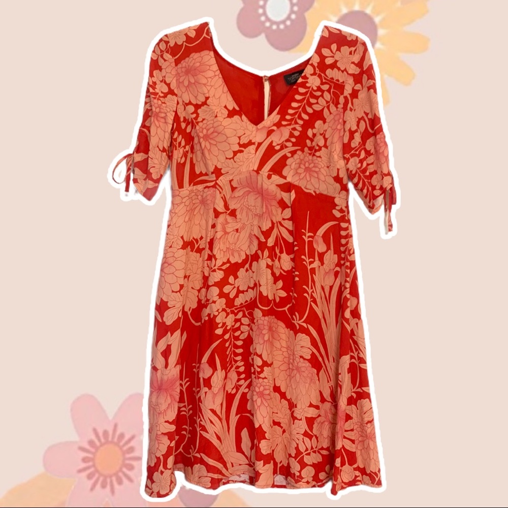 Red Floral Maternity Dress